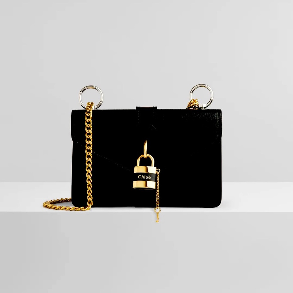 Brand New With Tags Aby Chain Medium Black Bag!